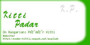 kitti padar business card